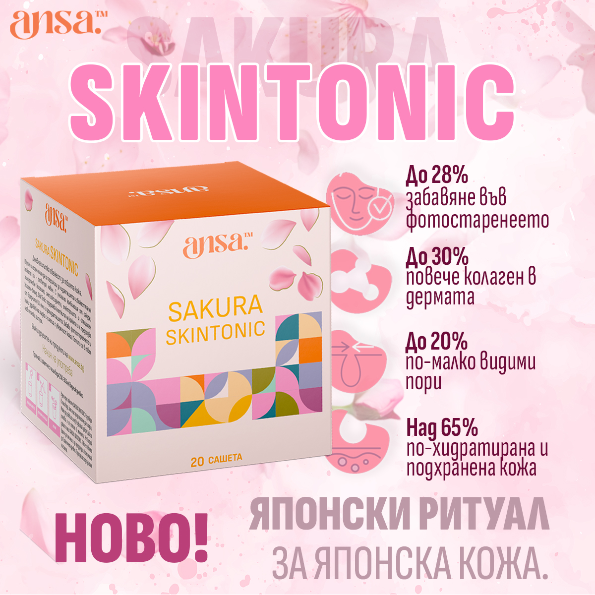 Аnsa™ Sakura SkinTonic - Японски Ритуал за Сияйна Кожа